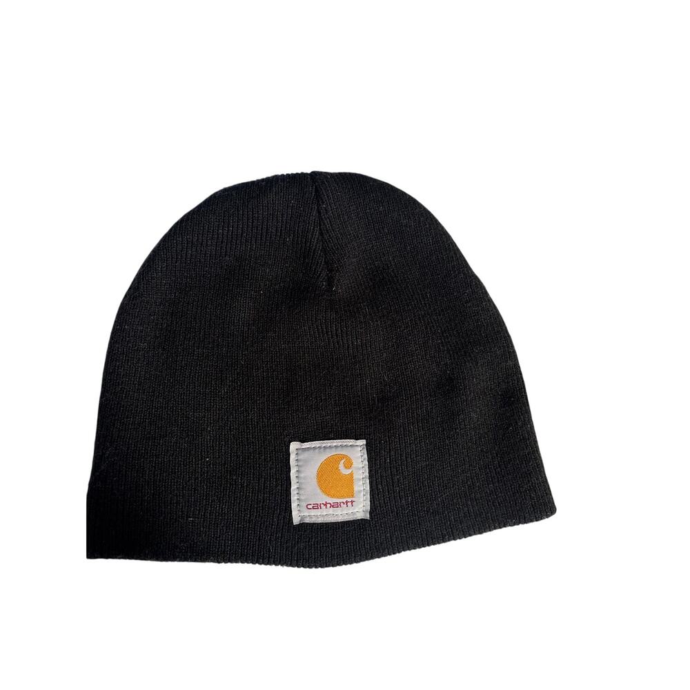 Carhartt Black Knit Beanie Hat - Picture 2 of 5